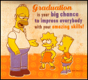 Homer, Lisa & Bart Graduation Card