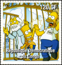 Congo Illegal Simpsons Stamp 1A