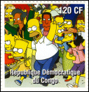 Congo Illegal Simpsons Stamp 1C