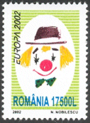 2002 Romania Clown Stamp 01