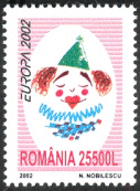 2002 Romania Clown Stamp 02