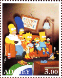 Republic of Adygea Illegal Simpsons Stamp