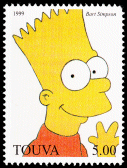 Republic of Tuva Illegal Simpsons Stamp