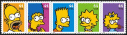 US Simpsons Stamps horizontal strip