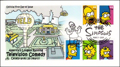 US Simpsons First Day Cover Entire Booklet