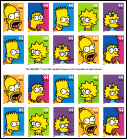 US Simpsons Stamps stamp booklet