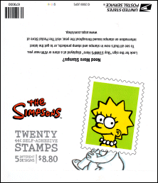 US Simpsons Stamp Booklet Lisa