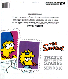 US Simpsons Stamp Booklet Marge & Maggie