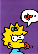 US Maggie Simpson Postal Card