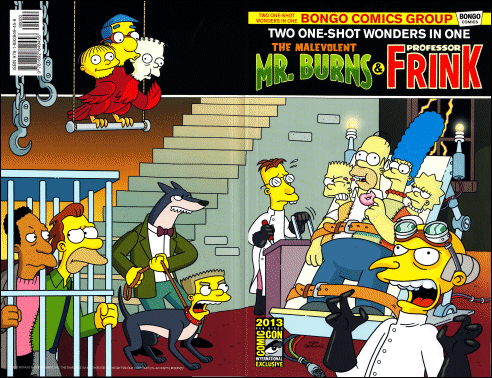 The Malevolent Mr. Burns & Professor Frink Wrap-around cover